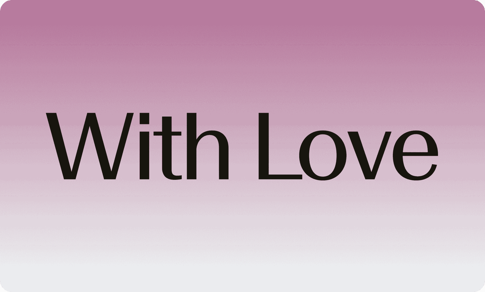 With Love gift card design