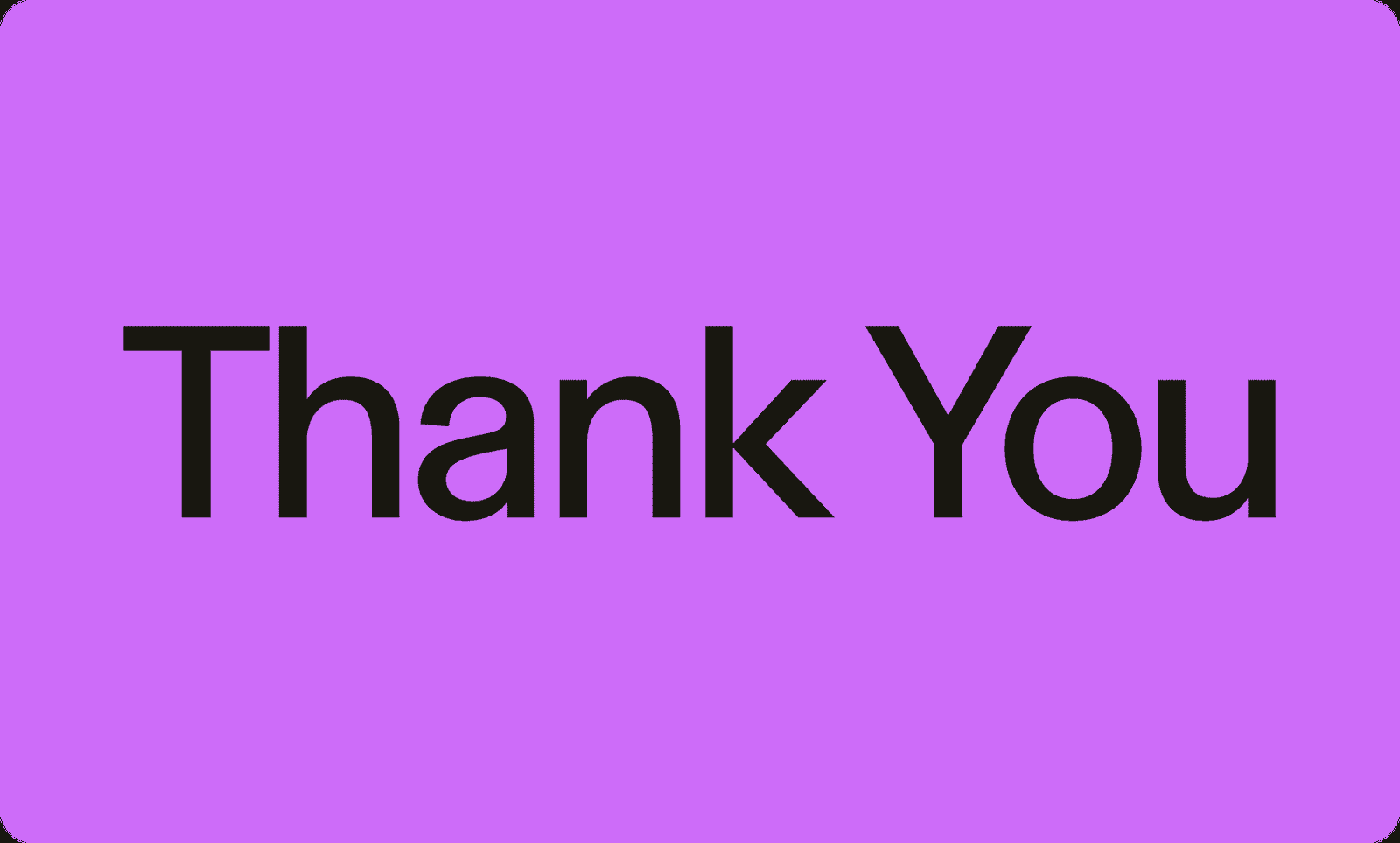 Thank You gift card design